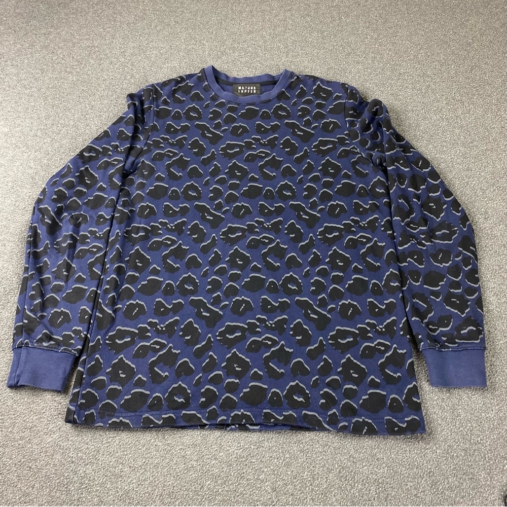 Markus Lupfer AOP All Over Print Leopard Crewneck Sweatshirt Men’s Size Small
